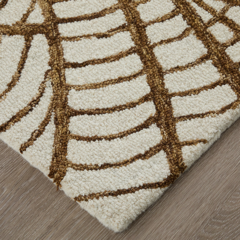 Wallace Modern Ikat, White/Brown