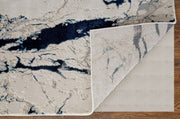 Indio Modern Abstract, Ivory/Blue/Black