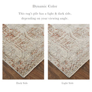 Kaia Transitional Distressed, Tan/Ivory/Orange