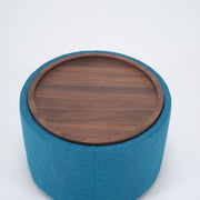 Nesting Ottomans, Round Coffee Table & Bench With Tray (Set of 2)
