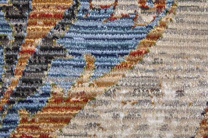 Melrose Transitional Ikat, Ivory/Red/Gray
