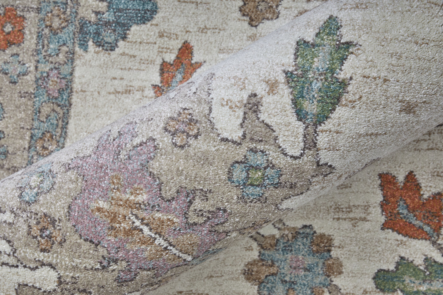 Dartmouth Transitional Floral & Botanical, Ivory/Brown/Blue