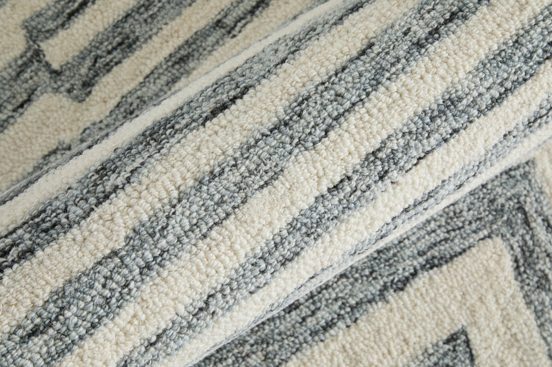 Wallace Modern Geometric, Gray/Ivory