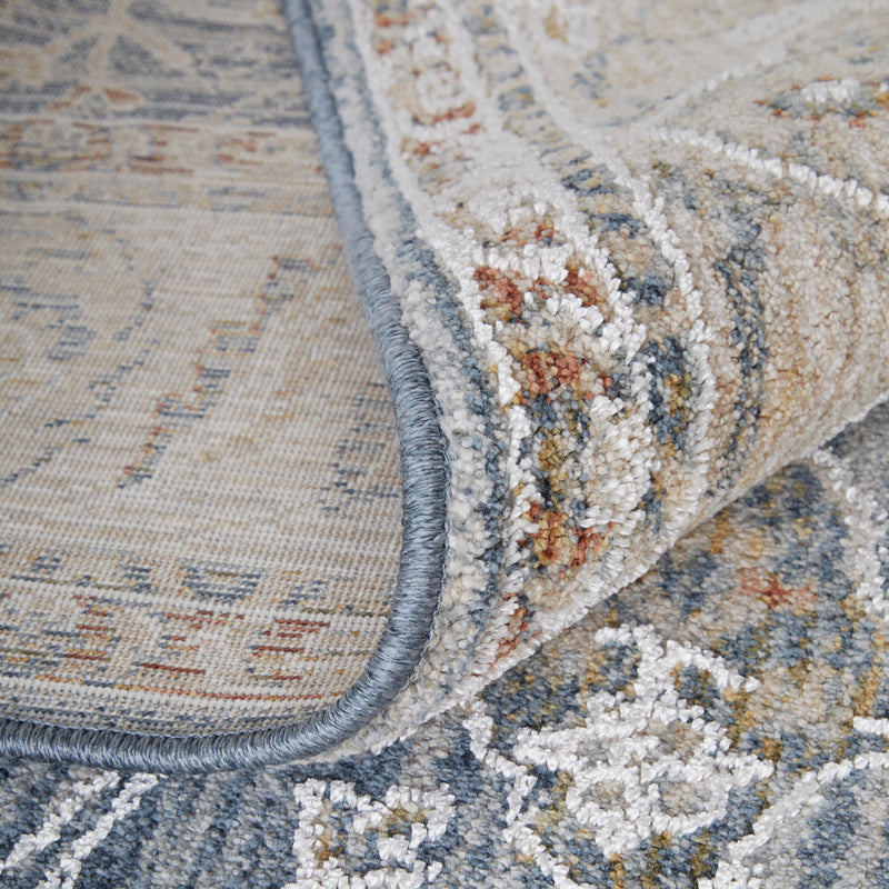Pasha Transitional Ikat, Blue/Taupe/Ivory