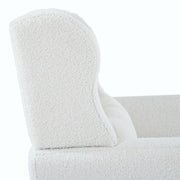 Modern Accent Chair, Arm Chairs For Living Room, Upholstered Mordern Armchair, Comfy Soft Padded Lounge Chair In Small Space, Bedroom, With Pillow, Solid Wood Leg