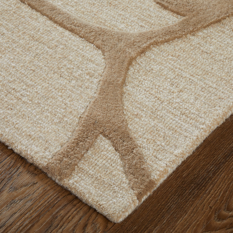 Kimball Transitional Abstract, Ivory/Brown/Tan