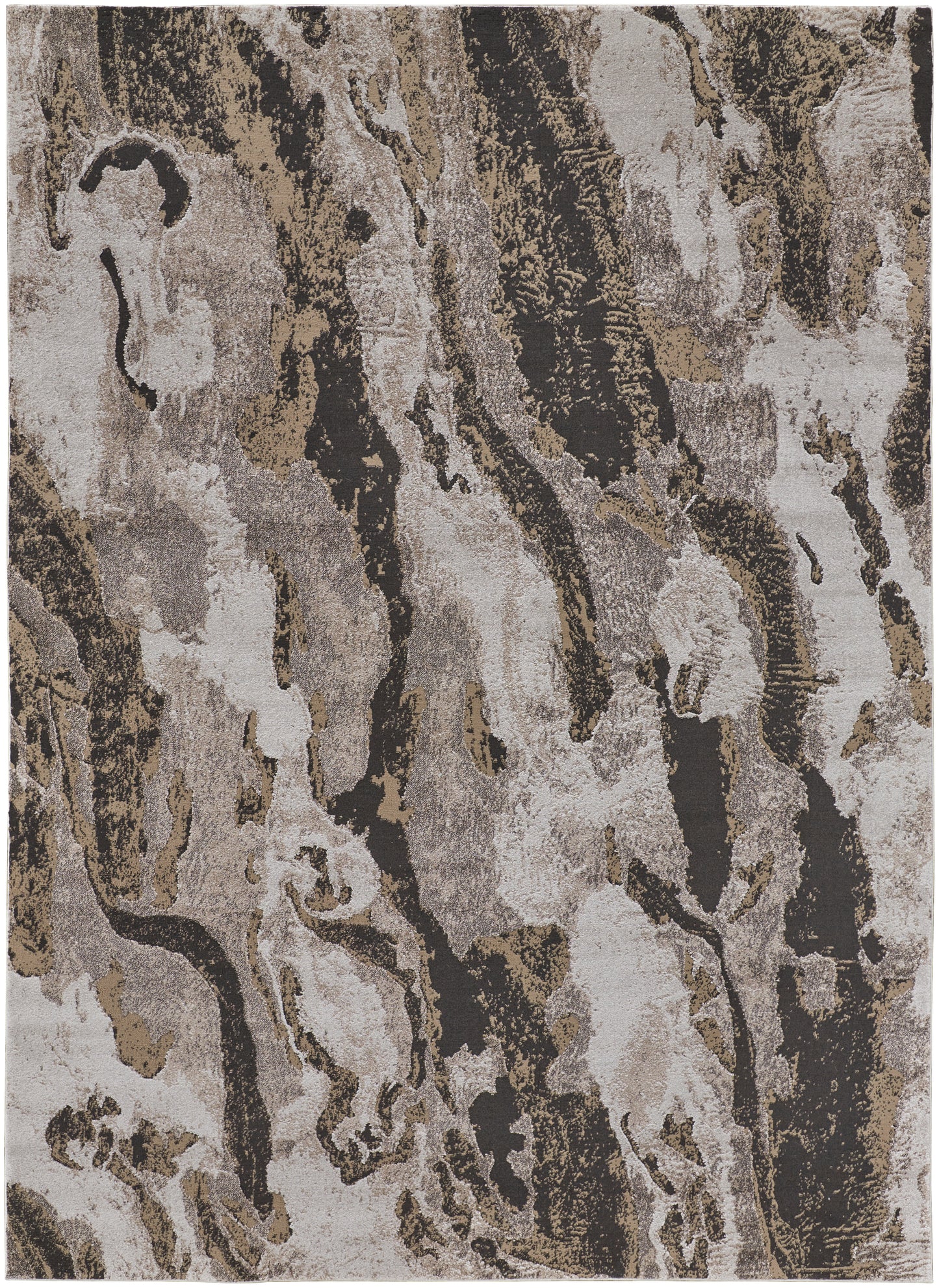 Vancouver Modern Abstract, Ivory/Brown/Taupe