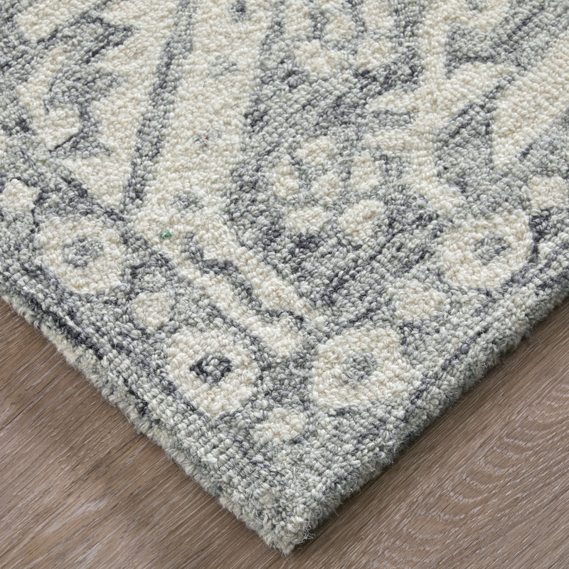 Belfort Traditional Geometric, Gray/White