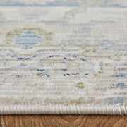 Melrose Transitional Distressed, Ivory/Green/Blue