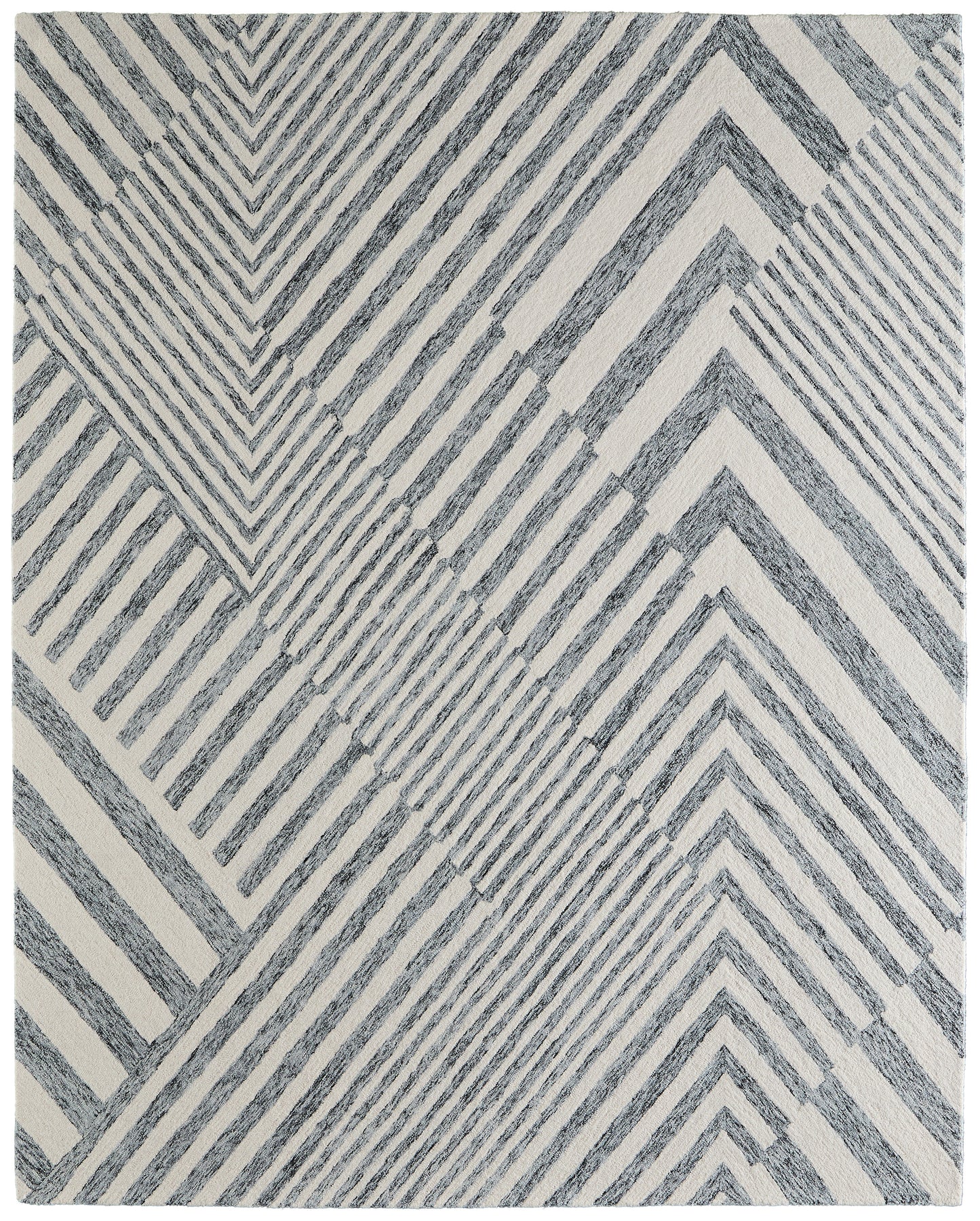 Wallace Modern Geometric, Gray/Ivory
