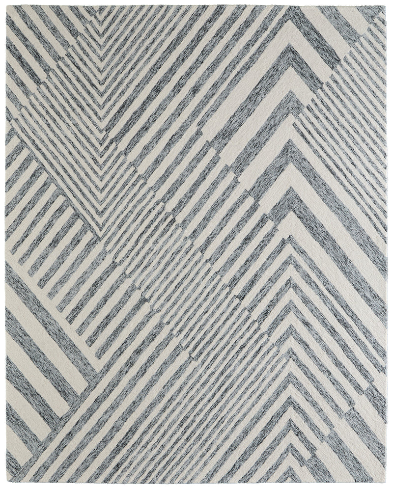 Wallace Modern Geometric, Gray/Ivory