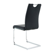 Modern Dining Chairs With Padded Seat And Metal Legs