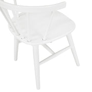 Edo - 5 Piece Dining Set, Trestle Dining Table With 4 Windsor Chairs - White
