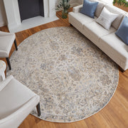 Celene Traditional Bordered, Ivory/Tan/Gray