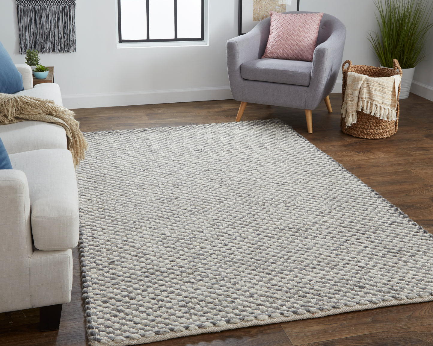 Berkeley Transitional Solid, Gray/Ivory
