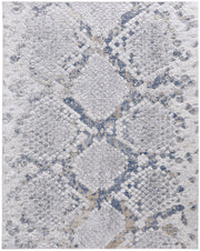 Laina Transitional Trellis & Lattice, Silver/Gray/Blue
