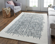 Maddox Transitional Abstract, Ivory/Gray/Black