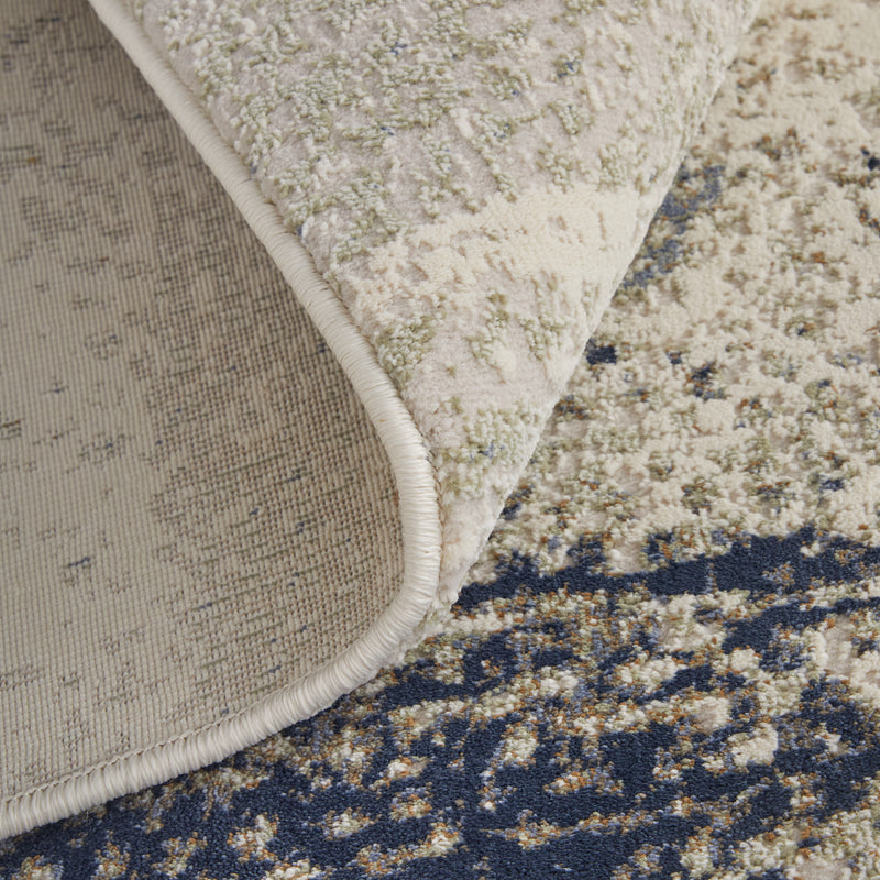 Mandana Modern Abstract, Ivory/Blue