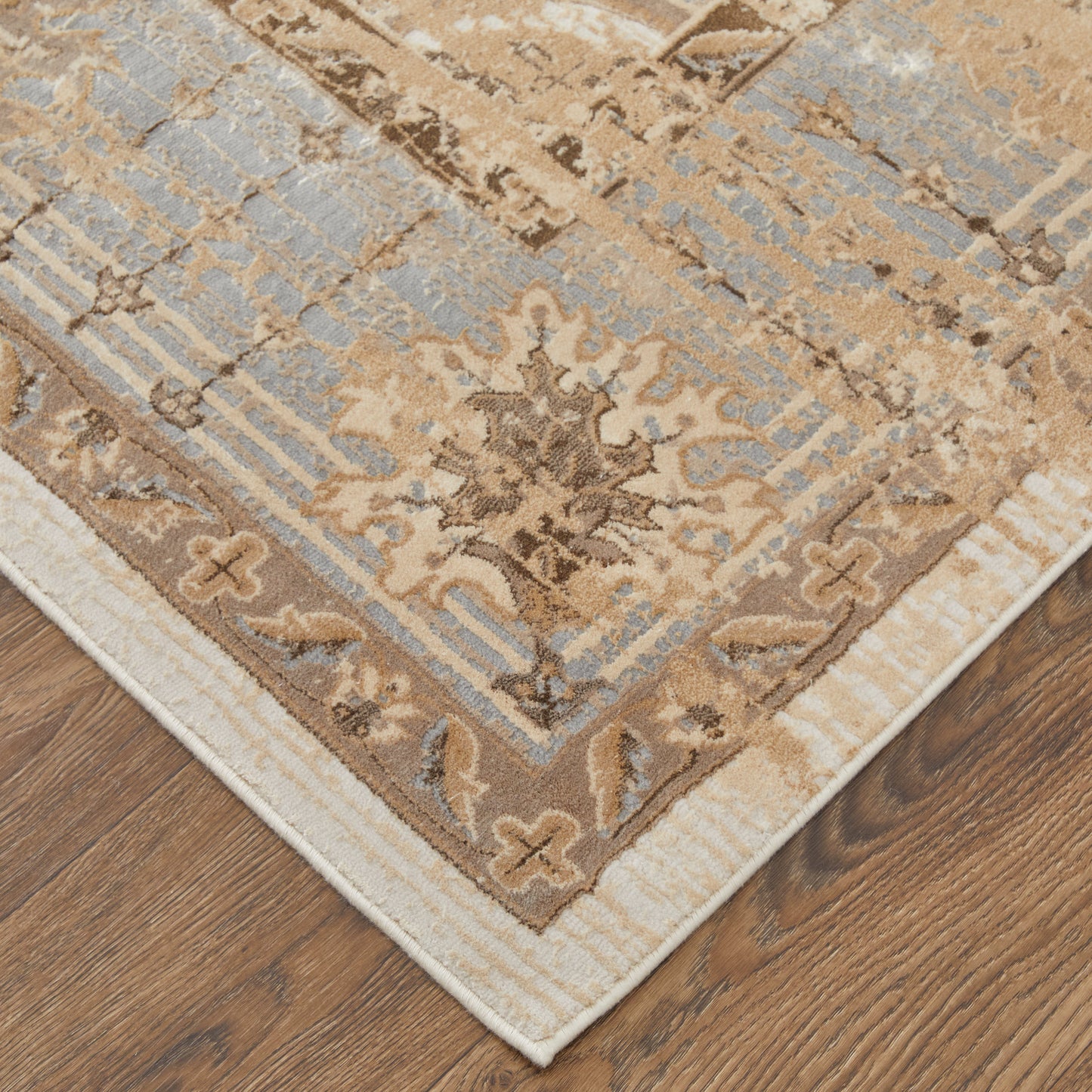 Celene Traditional Bordered, Tan/Brown/Gray