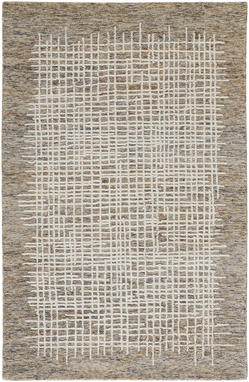 Maddox Transitional Abstract, Tan/Ivory