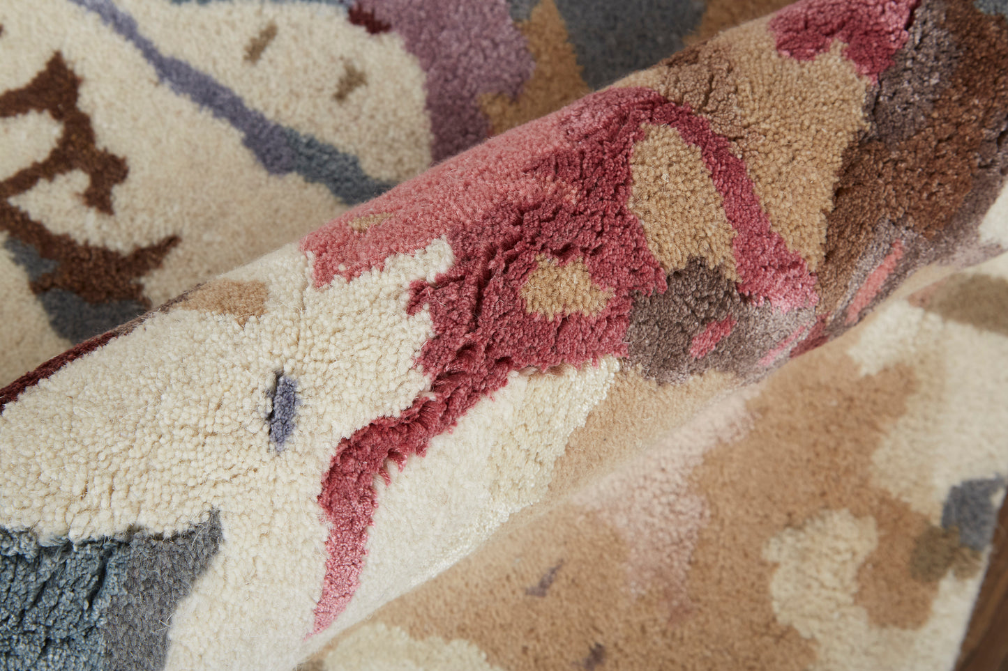 Dafney Transitional Floral & Botanical, Blue/Pink/Gray