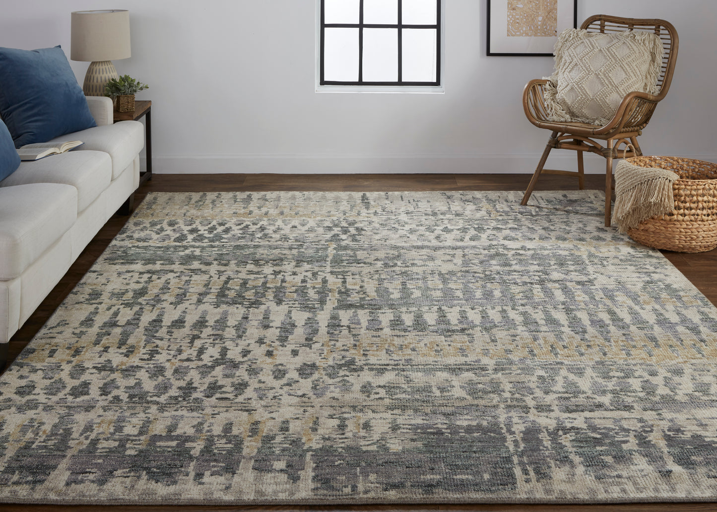 Palomar Transitional Abstract, Tan/Taupe