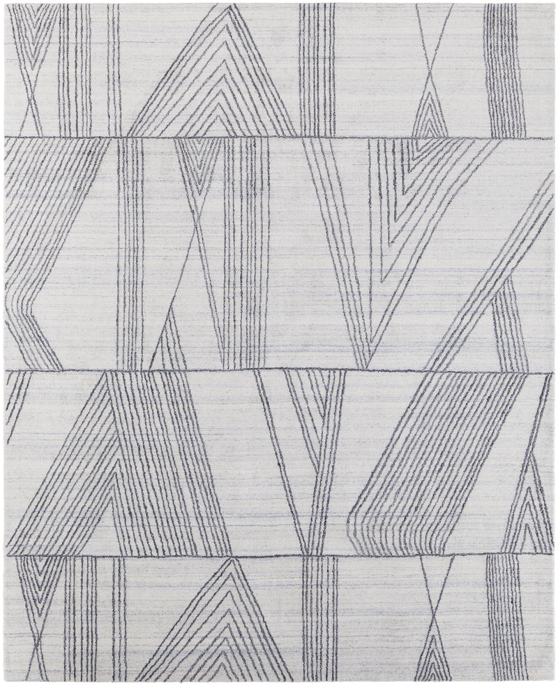Whitton Modern Abstract, Ivory/Black