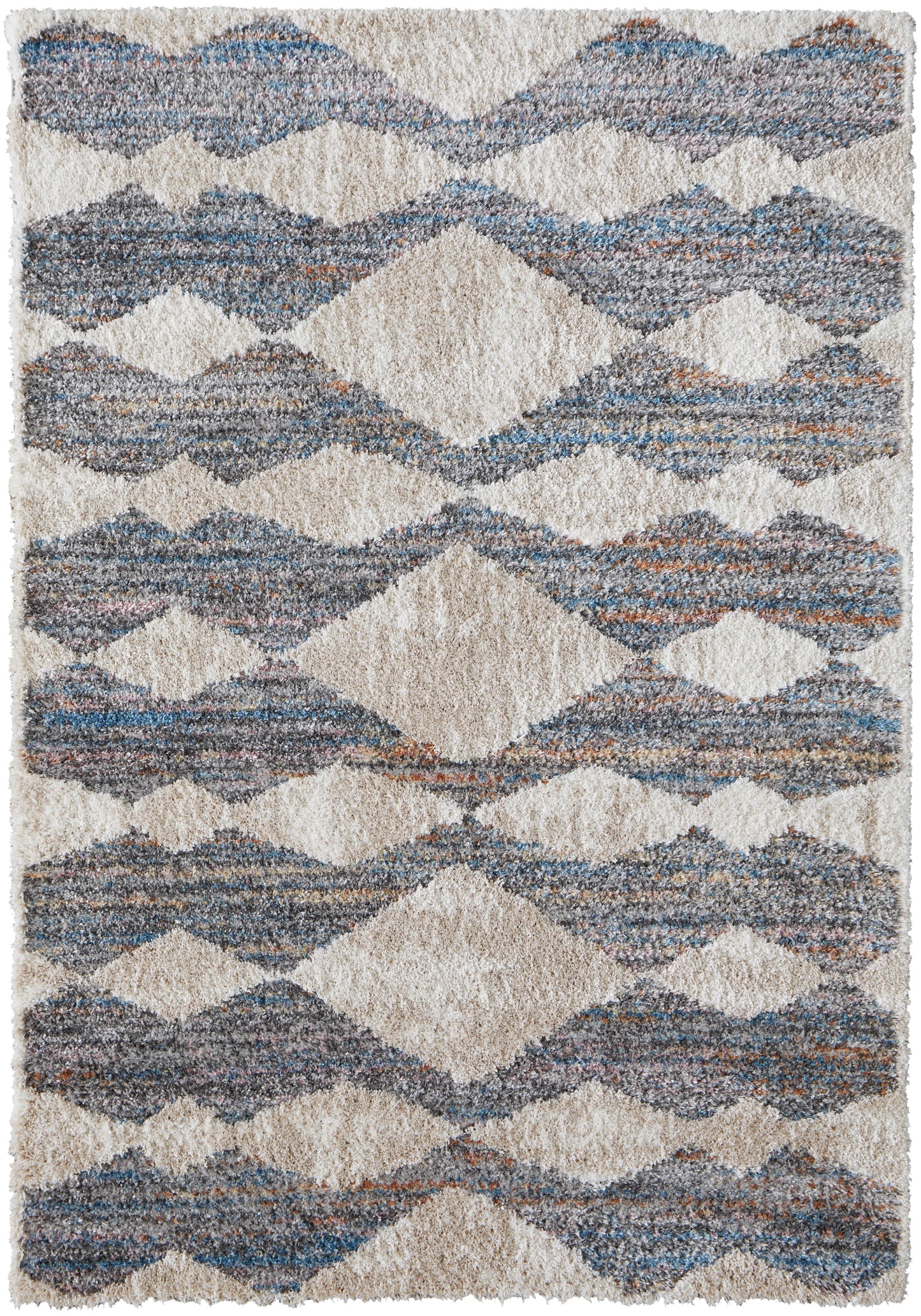 Mynka Transitional Diamond, Tan/Ivory/Blue
