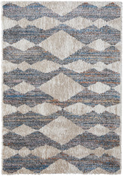 Mynka Transitional Diamond, Tan/Ivory/Blue