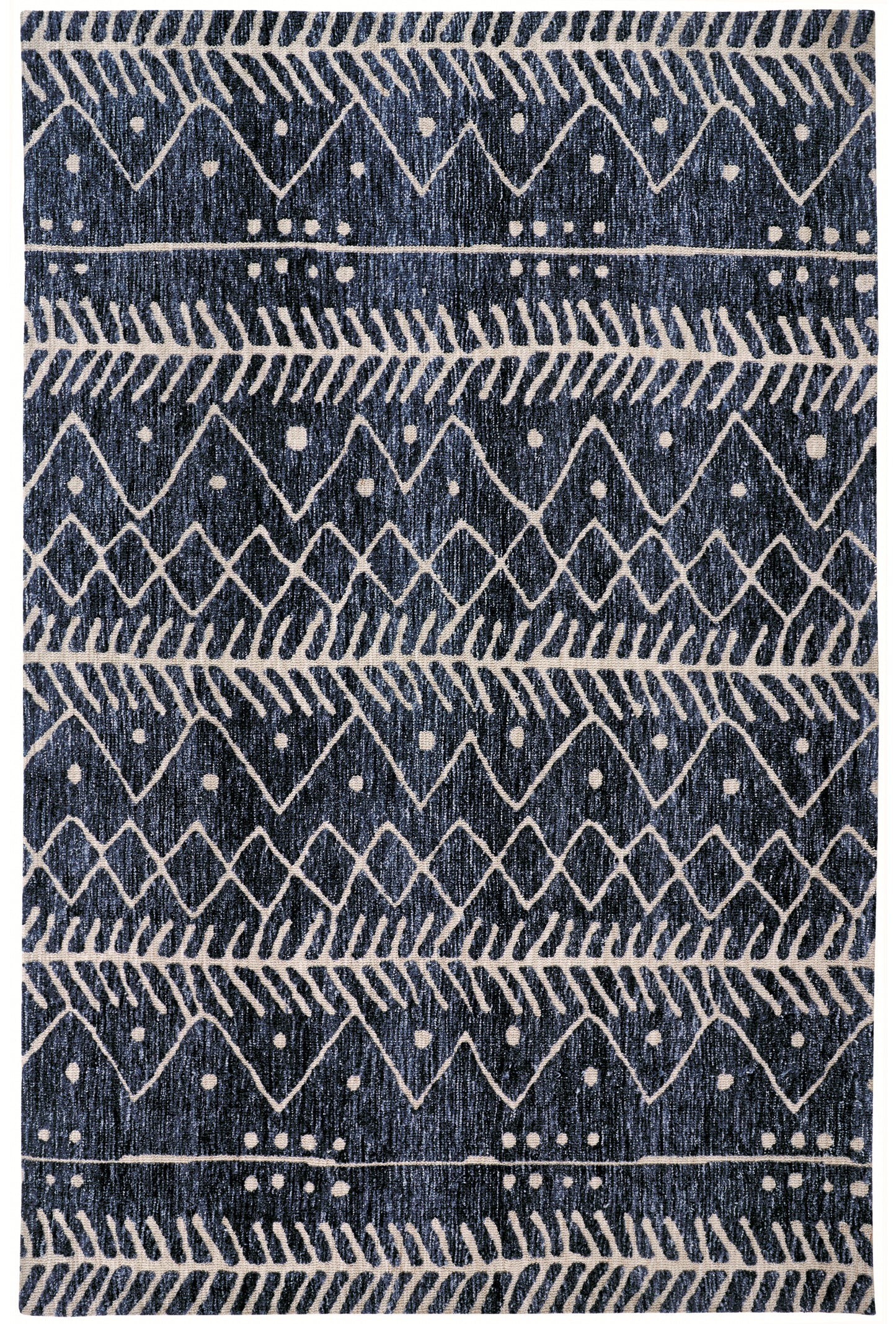 Colton Modern Geometric, Blue/Ivory