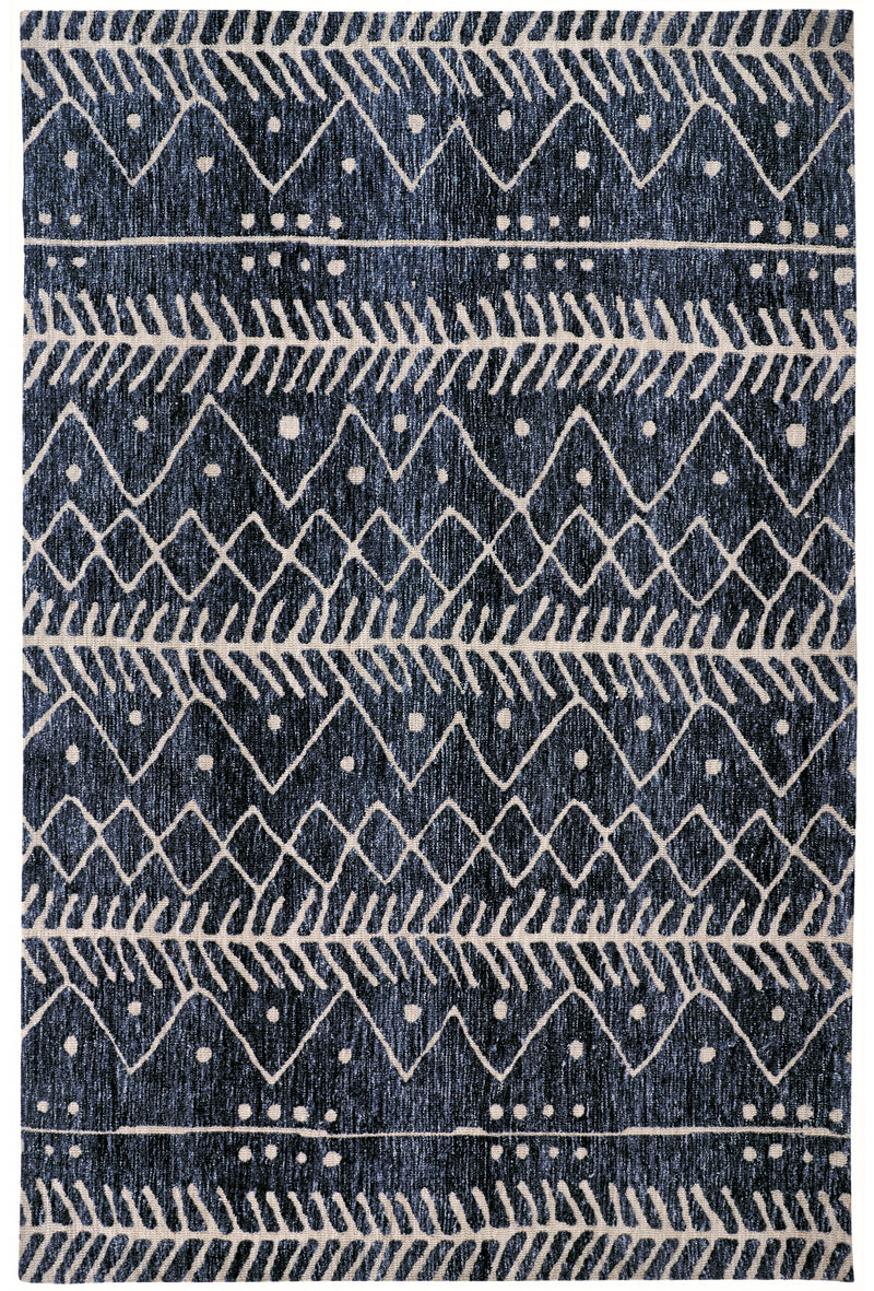 Colton Modern Geometric, Blue/Ivory