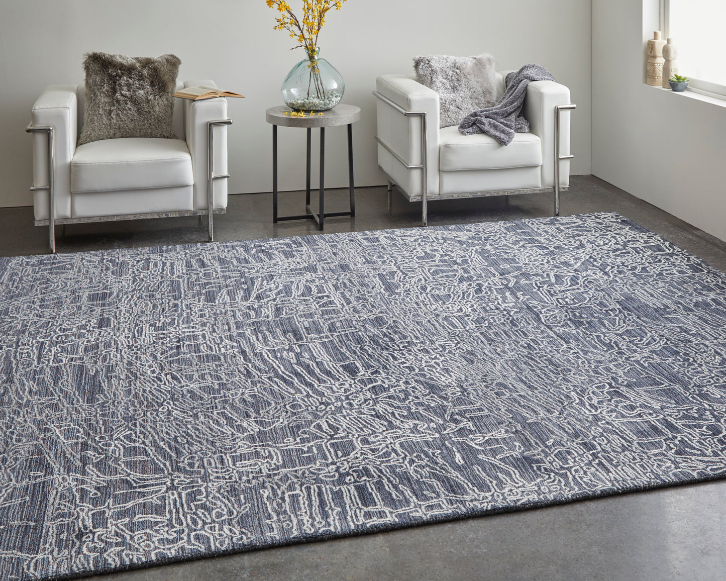 Whitton Modern Abstract, Black/Gray/Ivory