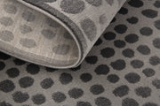 Gaspar Modern Polka Dots, Gray/Silver/Ivory