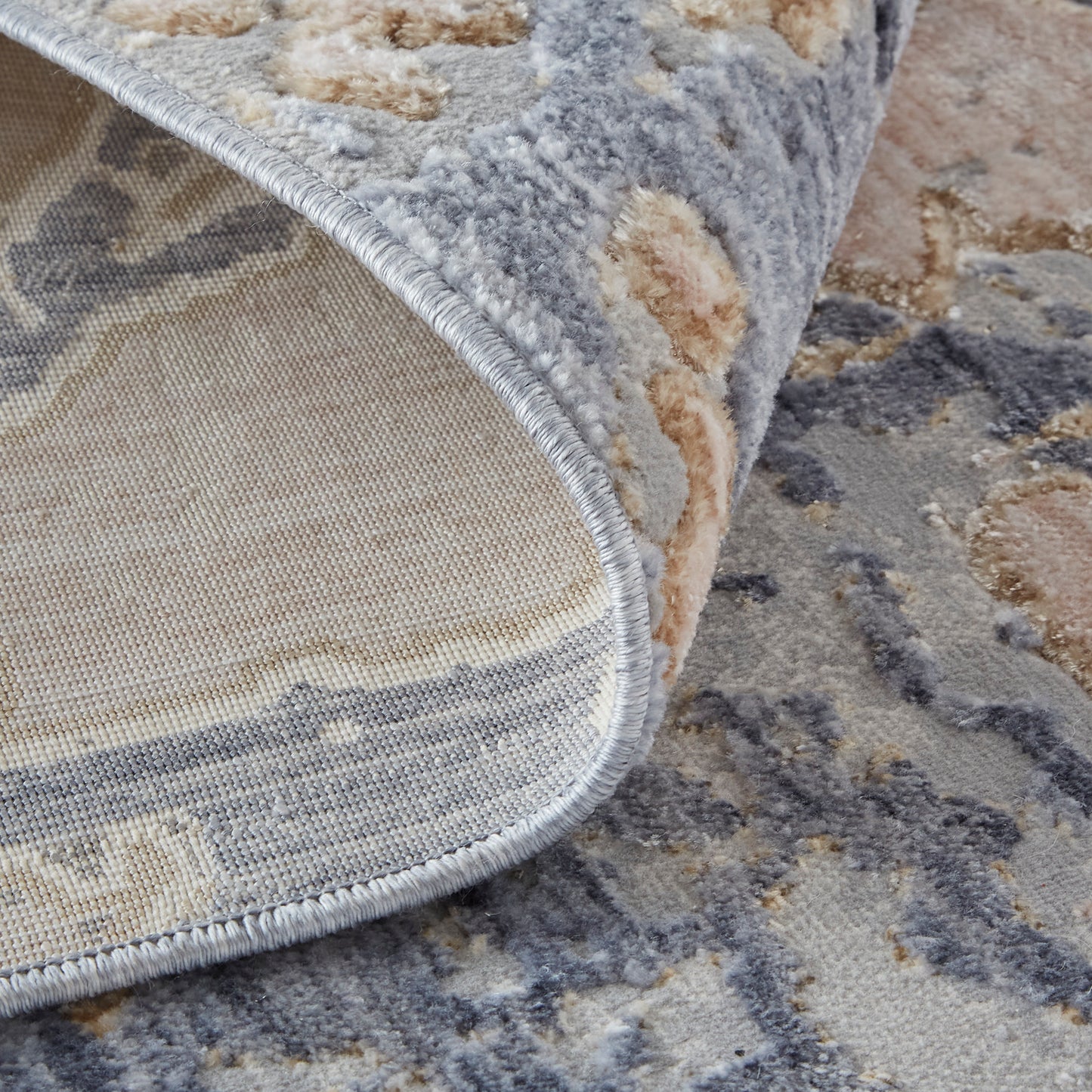 Laina Transitional Abstract, Tan/Blue