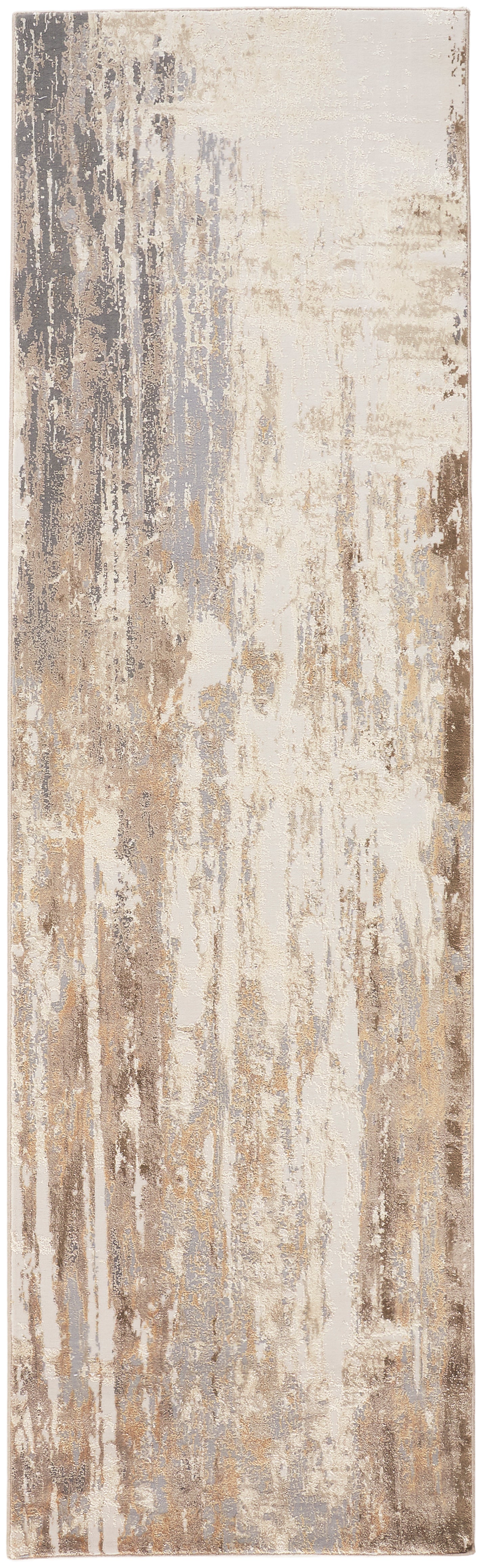 Parker Transitional Abstract, Tan/Ivory/Gray