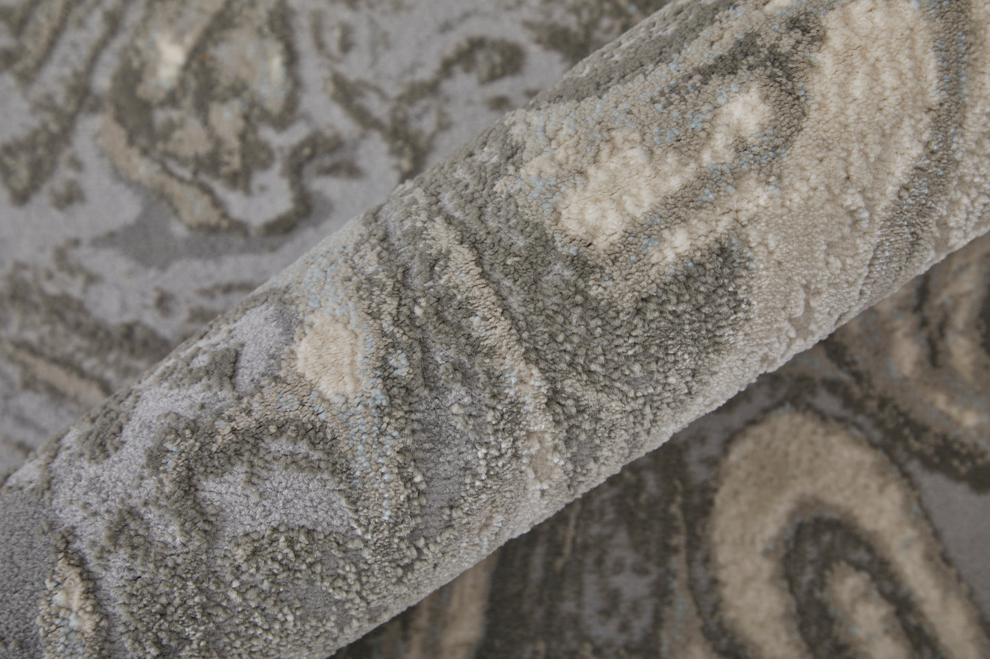 Prasad Modern Watercolor, Gray/Ivory/Silver