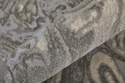 Prasad Modern Watercolor, Gray/Ivory/Silver