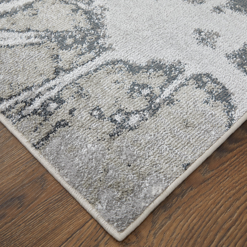 Astra Transitional Abstract, Gray/Silver/Ivory