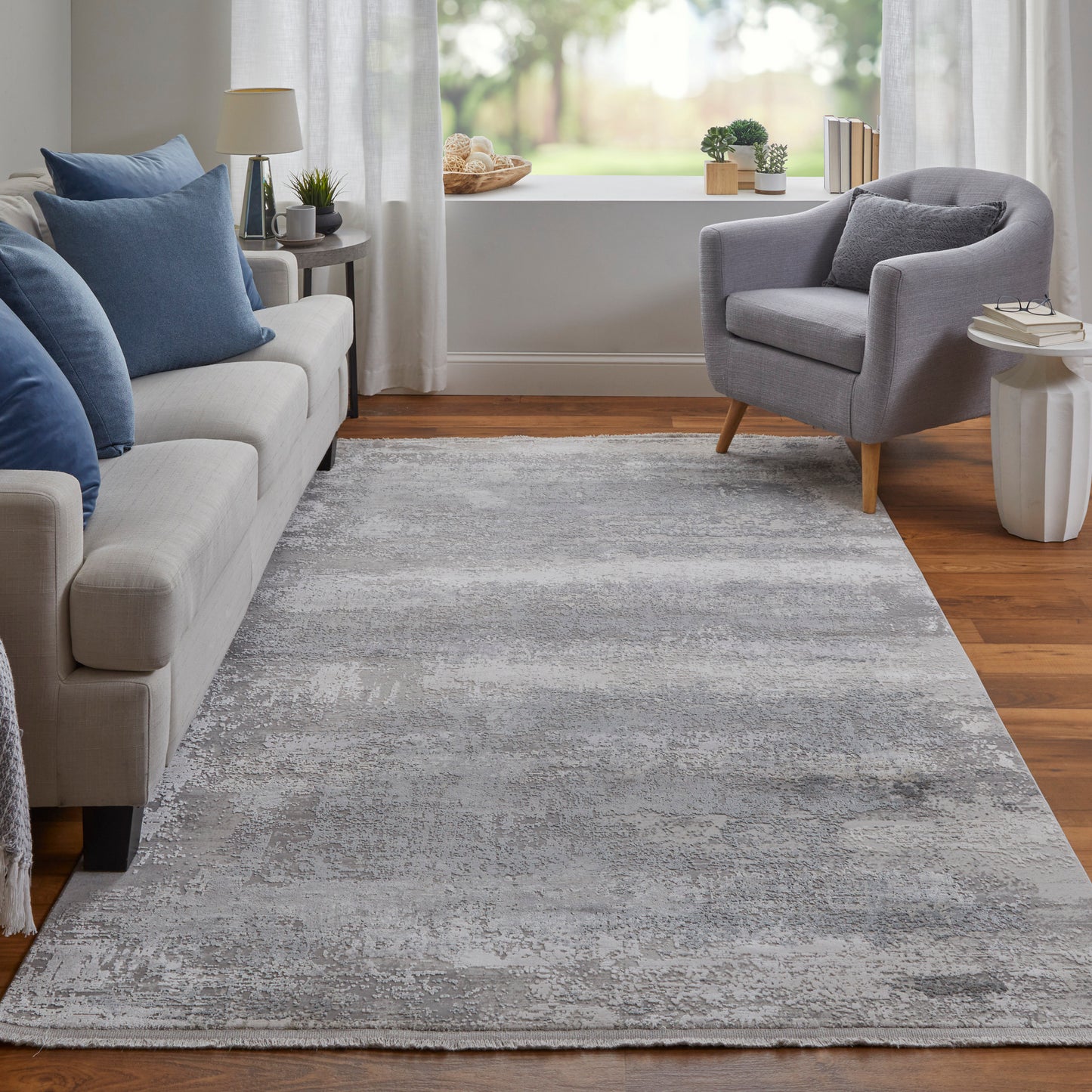 Cadiz Modern Abstract, Taupe/Gray/Silver