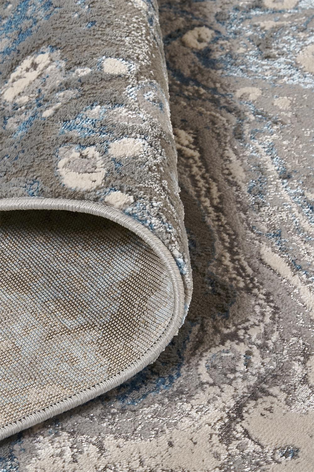 Azure Modern Watercolor, Ivory/Gray/Blue