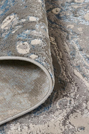 Azure Modern Watercolor, Ivory/Gray/Blue