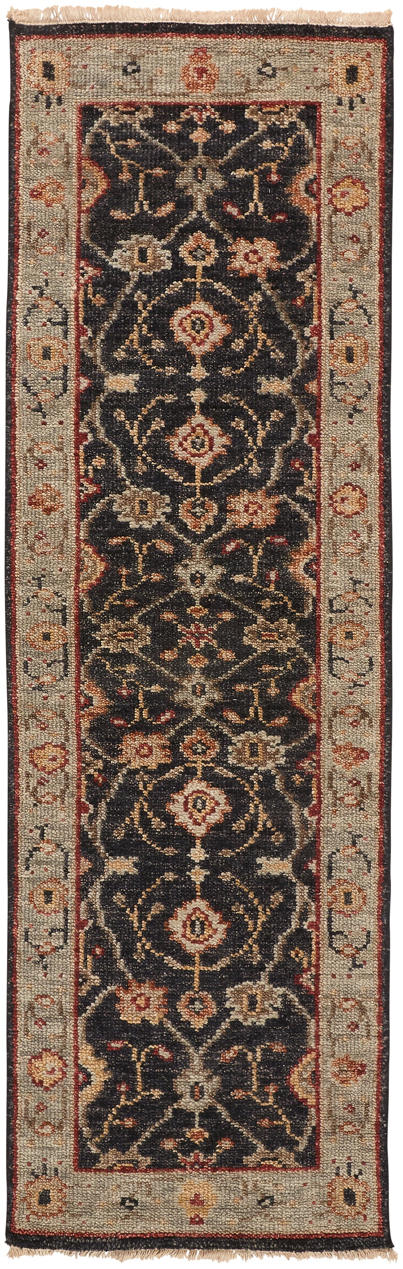 Carrington Traditional Oriental, Black/Gold/Gray