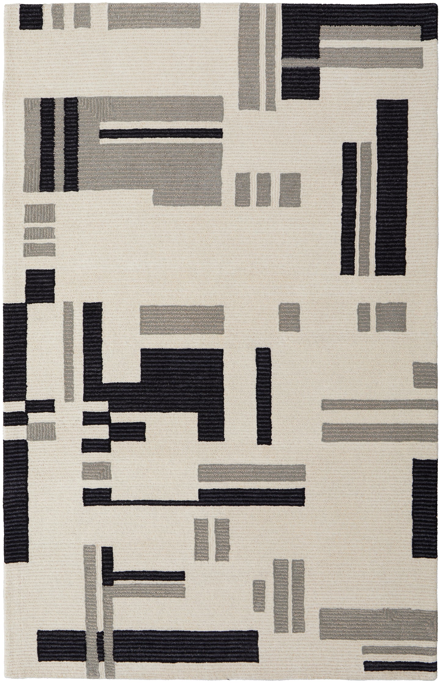Maguire Transitional Abstract, Ivory/Taupe