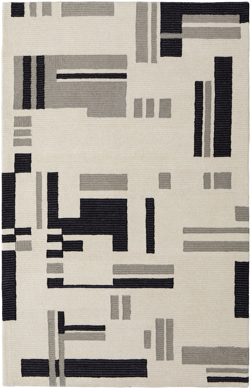 Maguire Transitional Abstract, Ivory/Taupe
