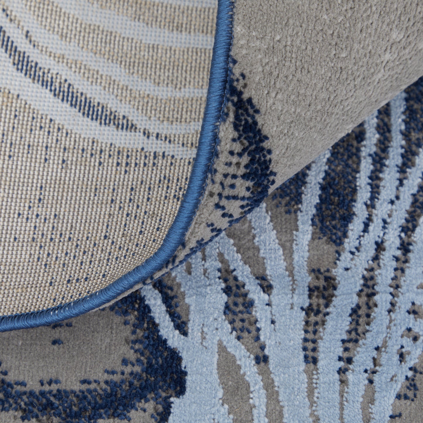 Gaspar Modern Abstract, Blue/Gray/Ivory