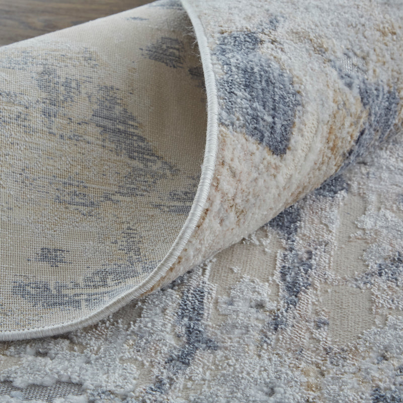 Laina Transitional Abstract, Ivory/Gray/Blue