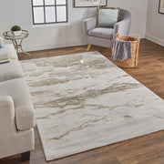Aura Modern Abstract, Ivory/Tan/Gray