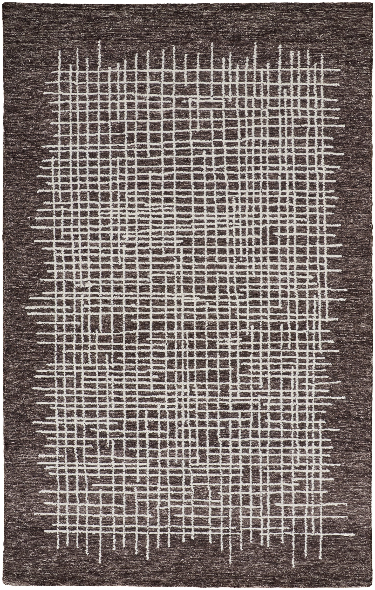 Maddox Transitional Abstract, Brown/Ivory