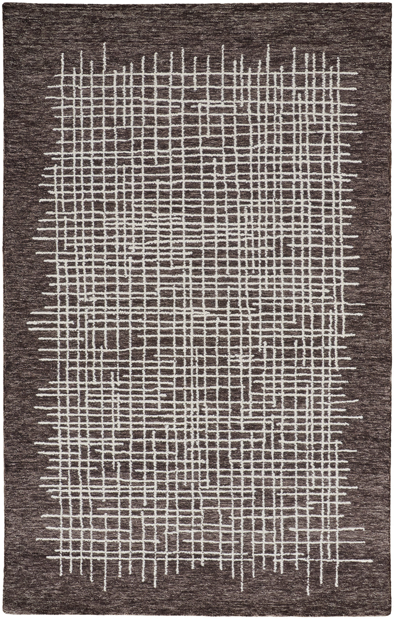 Maddox Transitional Abstract, Brown/Ivory