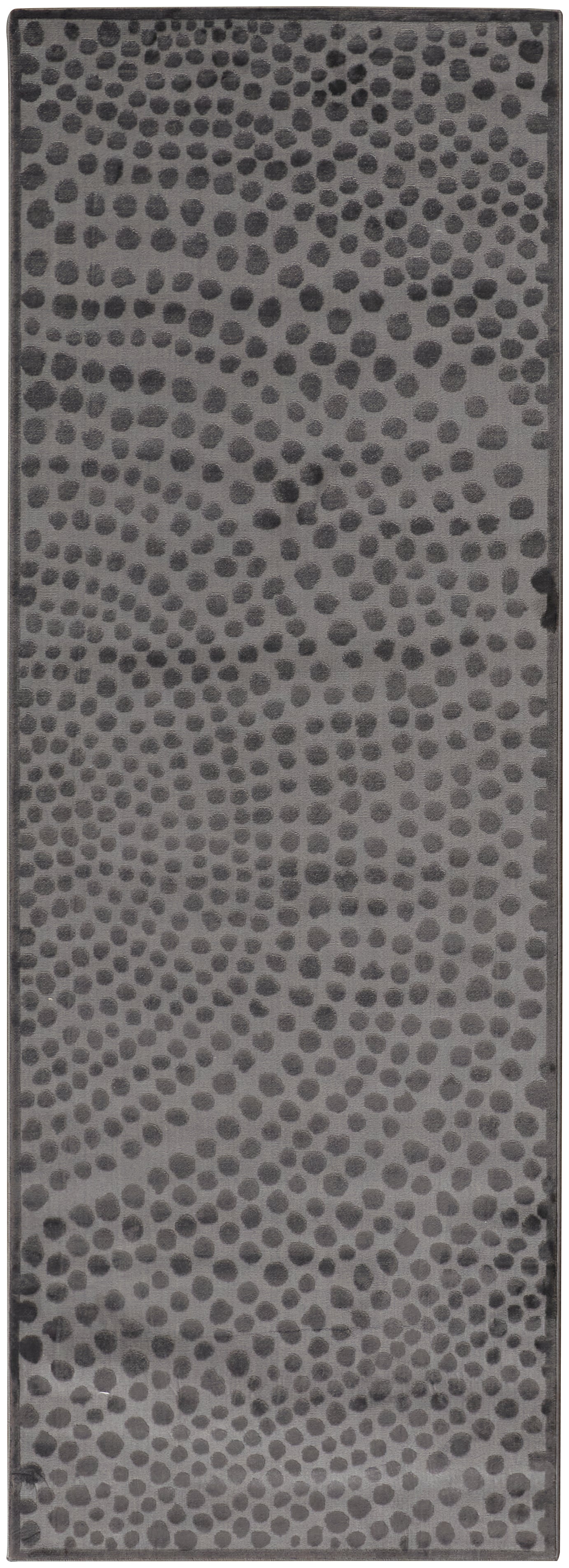 Gaspar Modern Polka Dots, Gray/Silver/Ivory